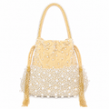 Luxury Pearl Embellished Potli Bag with Beaded Tassels